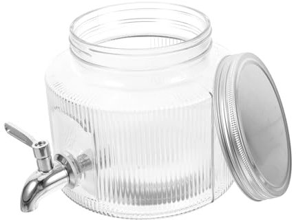 PEPLAYTAL Dispensador De Agua Fría Garrafa Grifo Contenedor De Bebidas De Vidrio