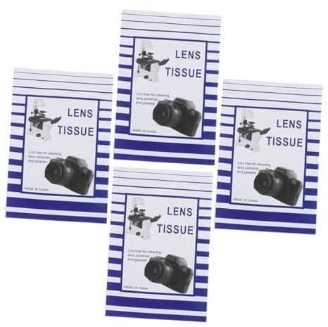 WRITWAA Lingettes De Nettoyage Pour Lentilles Et Écran 200 Pcs Papier Doux 15x10 Cm Format Portable Pour Microscope, Appareil Photo, Lunettes Et Écran Ordinateur