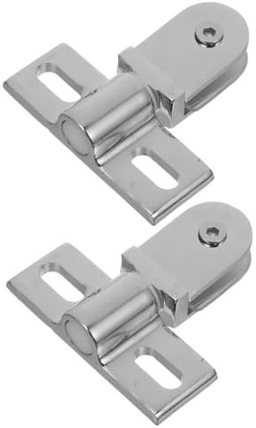 iplusmile Shower Door Pivot Hinge: 2pcs Glass Shower Door Pivot Hinges Repair Kit with Top and Bottom Clamps for Barthroom Glass