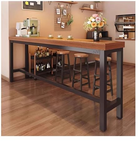 SRDCAIM Mesa de Bar Barra de Bar Exterior Jardin Mesa de Comedor Alta Barra Americana Mesa de Bar Alta para Salon Cocina Mesa(180x40cm/70.8x15.7in)