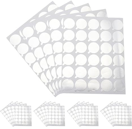 SAFIGLE 25sheets Eyelash Glue Stickers for Eyelash Extension Holder Pads round Aluminum Foil Lash Glue Sticker for Lash Artist