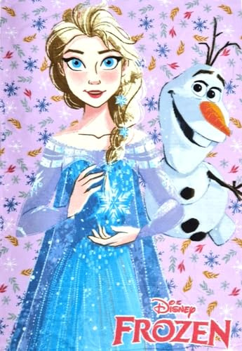 Disney Frozen Fleece Throw Blanket for Children – 100x140cm – Soft & Cosy Polyester Kids Blanket – Winter Bedding & Travel Accessory