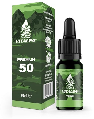 VITAL24 Premium Nr. 50 Hanfsamenöl 10ML (250 Tropfen)