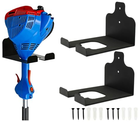 Vexsama 2 Stück Motorsense Halterung Metall Garage Organizer Wandhalterung für Heckenschere Garagentrimmer Gartengeräte