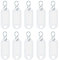 Wedo 262103400 Porte-clés en plastique avec crochets en S, étiquettes amovibles, Lot de 10, blanc