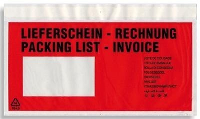 Anton Debatin 722182 Dokumententaschen DL Lieferschein-Rechnung rot/schwarz Inh.500