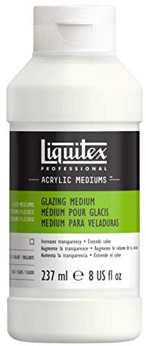 Liquitex 7508 Professional Lasur Medium für Acrylfarben - für dünne, transparente Glasuren und Lasureffekte, erzeugt maximale Transparenz - 237ml Flasche, Transparent