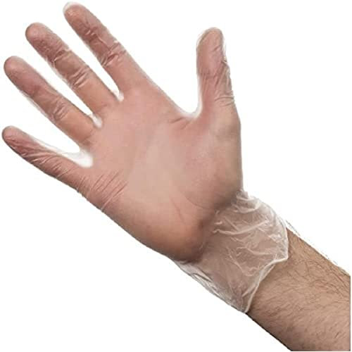 UNIGLOVES Unicare Vinilo Transparente GS0064-A Guantes De Examen - Multiusos, Sin Polvo y Sin Látex Guantes Desechables, Caja de 100 Guantes, Transparentes, Pequeños