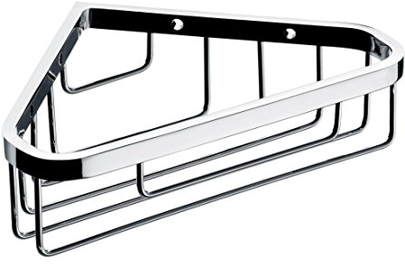 Emco 354500107 Eckseifenkorb System 2 152 x 186 x 54 mm, verchromt, Sonstige, Normal