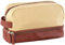 Xcase Kulturtasche: Geräumiger Canvas-Kulturbeutel mit 2 getrennten Fächern, beige/braun (Kulturtasche mit Fächern, Waschtasche, Reisetaschen)