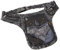 GURU SHOP Goa Gürteltasche, Bauchtasche, Patchwork Sidebag - Schwarz/grau, Unisex - Erwachsene, Baumwolle, 30x20x5 cm