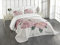 ABAKUHAUS Rose Tagesdecke Set, Alte Rosen Corsage Grunge, Set mit Kissenbezügen Waschbar, für Doppelbetten 220 x 220 cm, Beige Grün