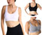 JOJOANS 3er Pack Sports BH Bralette Die ultimative Komfort-BH gepolstert Nahtlose Stretch Action Freizeit hochwertige Unterwäsche (Weiß+Schwarz+Licht Grau, XXXL)