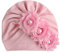 Asudaro Baby Mädchen Mütze Blumen Turban Hut Perle Beanie Cap Elastic Headwear Head Wrap Baumwolle Kleinkind Stirnbänder Stirnband Neugeborenen Kappe Sommer Hut Rosa