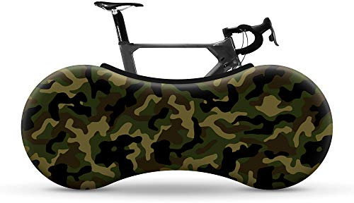 VELOSOCK Fahrradabdeckung für den Innenbereich (Camo Classic) - dehnbarer, schmutzabweisender Stoff für Aufbewahrung & Transport, Reiseschutz für Erwachsenenfahrräder