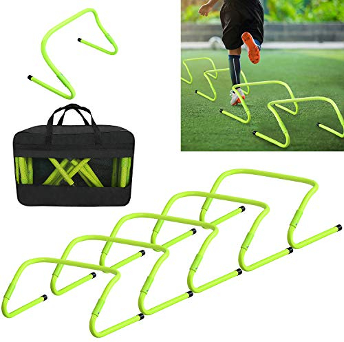 LZQ Koordinationshürden Fußball Hürden Höhenverstellbar Trainingshürden Hürdenlauf Fußball Speed/Agility Training 6er Set