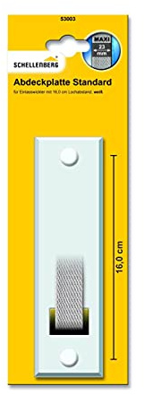 3er-Set Schellenberg 53003 Abdeckplatte Gurtwicklerblende Lochabstand 16 cm, Blende für Gurtwickler, für Einlasswickler