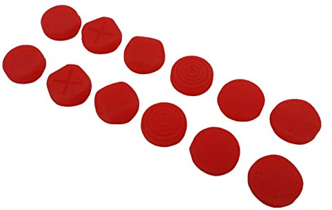 Thumb grips for Sony PS Vita 1000 & 2000 Slim soft silicone analog stick caps – 12 pack red | ZedLabz