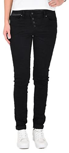 Buena Vista Damen Jeans Malibu Stretch Twill Black Glam - M