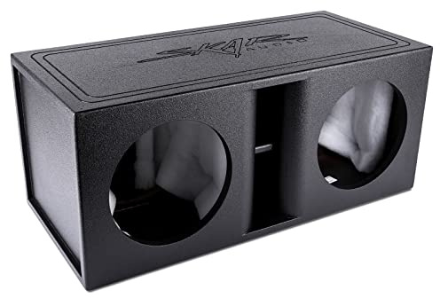 Skar Audio AR2X10V Dual 25.4 cm Caja de subwoofer con Puerto Recubierto de Armadura de Ajuste Universal con Puerto de Corte
