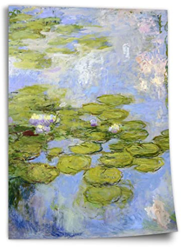 Claude Monet Cotton Poster: Water Lilies, Unframed Art Print, Mural - A4, A3, A2, A1, A0, XXL - Living Room, Bedroom, Kitchen, Decoration