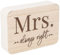 Spruchreif | Tafel mit Spruch | Deko Aufsteller mit Schriftzug | Geschenk Braut | Mr. & Mrs.