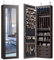 RELAX4LIFE Schmuckschrank mit automatischen LEDs, Schmuckregal mit 6 Schubladen & 3 Lagerregalen & Spiegel, Schmuckorganizer für Ohrringe Armband Kette Ringe Kosmetik, Tür- & Wandmontage (Braun)