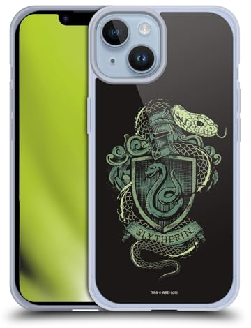 Head Case Designs Offizielle Harry Potter Slytherin Deathly Hallows XIV Soft Gel Handyhülle Hülle kompatibel mit Apple iPhone 14