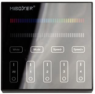 MiBoxer B3-B 4-Zonen-Panel-Fernbedienung (RGBW)