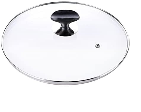 Couvercle de casserole 14CM-30CM Couvercle Universel Couvercle en Verre Trempé pour Poêle à Frire Casserole Marmite Wok avec Bouton Cuisine Remplacement Couvercle de Batterie de Cuisine Couvercle pou