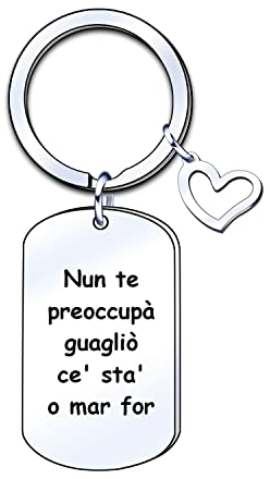 LUODAN Portachiavi Personalizzato Serie TV Frasi Mare Fuori Edition (Frase)
