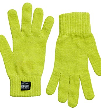 Superdry Damen Klassische Strickhandschuhe Handschuhe, Evening Primrose Green, M/L