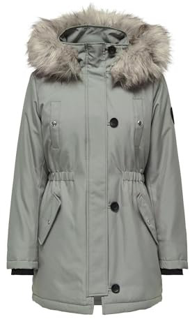 ONLY Parka Lungo da Donna, Ombra, XS