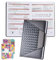 Studienplaner, A5 Kalender Wochenplaner, PU Cover Schulplaner Schüler Kalender, Wochenplaner für Oberstufe, Ausbildung, Studium (Grau)