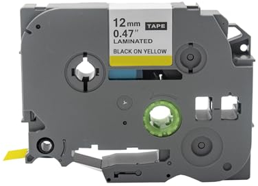 Cartridgeify Etikettenbänder Ersatz für Brother P-Touch Tapes TZ TZe-631 (12 mm x 8 m), Schwarz auf Gelb, für PTouch Etikettendrucker PT-D210 PT-D220 PT-D200 PT-H110 PT-D400 H100LB H100LB