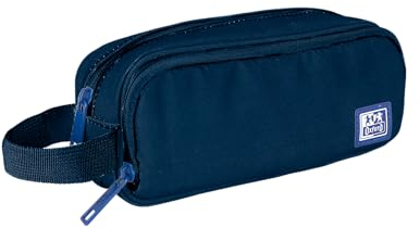 Oxford B-Smart, Estuche Escolar 3 Compartimentos, Goma Elástica, Material Reciclado RPET, Color Azul Marino