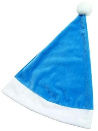 TERPCO Damen-Hüte und Mützen, Damen-Weihnachtsmütze, Damen-Hüte und Erwachsene, Damen-Hüte und zum Basteln, Weihnachtsmann-Mütze, Blau