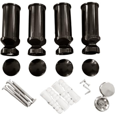 Fixations pour sèche serviette noir convient pour radiateur à tubes droits ou courbés