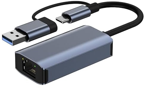 Adattatore USB a Ethernet, Aplimln Adattatore USB C Ethernet, USB 3.0 a RJ45 Gigabit LAN Adattatore Ethernet USB C, Adattatore di rete per Windows XP, MAC, Linux, Vista e altro ancora