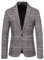 Veste sportive pour homme - Vintage - Blazer à carreaux - Coupe droite - Décontractée - Moderne - Rayé - Pour le printemps et l'automne - Veste de costume pour le travail, le mariage, les loisirs,