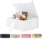 Geschenkbox 22 * 16.5 * 8,5cm, Sekepingo Weiß Gift Box mit Band, Papier& Grußkarte Party Favor Box für Hochzeit, Geburtstag & Muttertag
