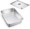 Auflaufform Set, Edelstahl Rechteckig Kuchenform Backform Tiramisu Form 2er Set, Groß 40 x 30 x 10 cm, Perfekt für Lasagne/Mäser/Brownie, Hitzebeständig & spülmaschinengeeignet