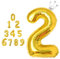MORAINJAY Gold Number Balloons with Crown,40 Inch Gold Number Balloons,Large Foil Number Balloons,Self Inflatable Digit Balloons,for Age 0 1 2 3 4 5 6 7 8 10 Birthday,Graduations,Anniversaries