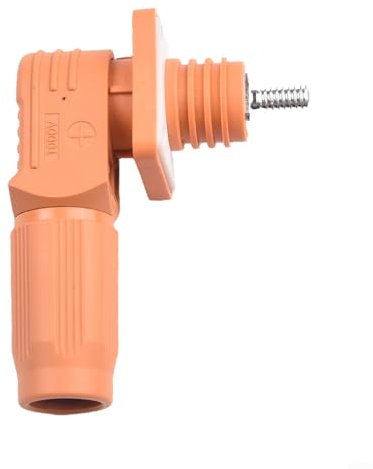 PETSTIBLE Energy Storage Battery Terminal, 90 Degree Elbow Battery Energy Storage Connector 120/200A Quick Terminal Flame Retardant Connector Cable(120A-Orange)