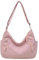 ibalulu Crossbody Bag Damen Umhängetasche Cord Tasche Damen, Groß Schultertasche Halbmond Tasche für Schule Büro Arbeit Reisen Ausflug Einkauf (Rosa)