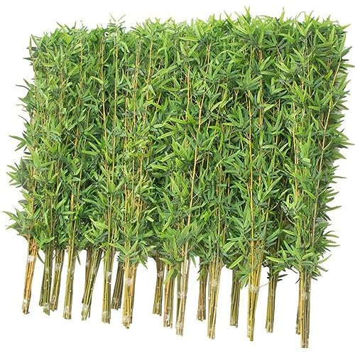 Künstliche Bambus-Pflanze für drinnen und draußen, Garten, Restaurant, Dekoration, groß, grün, künstliche Bambus-Trennwand, Set mit 10 Stück (1,8 m)