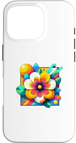 Hülle für iPhone 16 Pro MCM Quadratische Blumenkunst