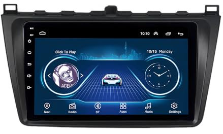 2Din Car Stereo Radio Android 14 for Mazda 6 2008 2009-2012 9 Inch Touchscreen Car Radio with Backup Camera Carplay Steering Wheel Control Bluetooth Wifi USB GPS Navigation(M700S 8G+256G)