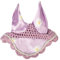 HKM Hobby Horsing Print Fliegenhaube, Violett Mit Gänseblümchen, One Size