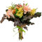 Flor de Lilak Ramo de flores artificiales decoración para regalo con relleno de flores secas eucalipto preservado y acabado con tela de arpillera. Ramos de flores artificiales.
